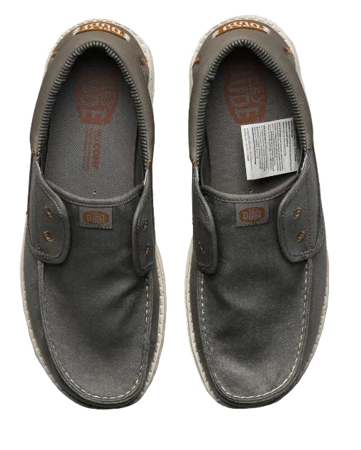 MOCASSINI WALLY CRU STRETCH CANVAS GREY