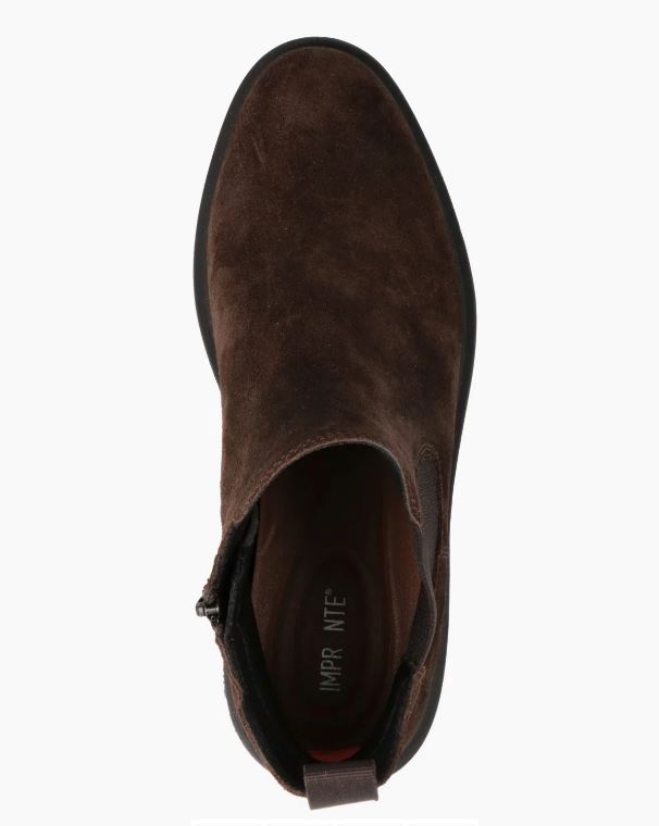 STIVALETTI CHELSEA IMPRONTE SCAMOSCIATO MARRONE