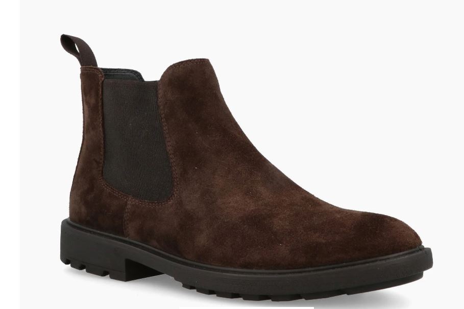 STIVALETTI CHELSEA IMPRONTE SCAMOSCIATO MARRONE