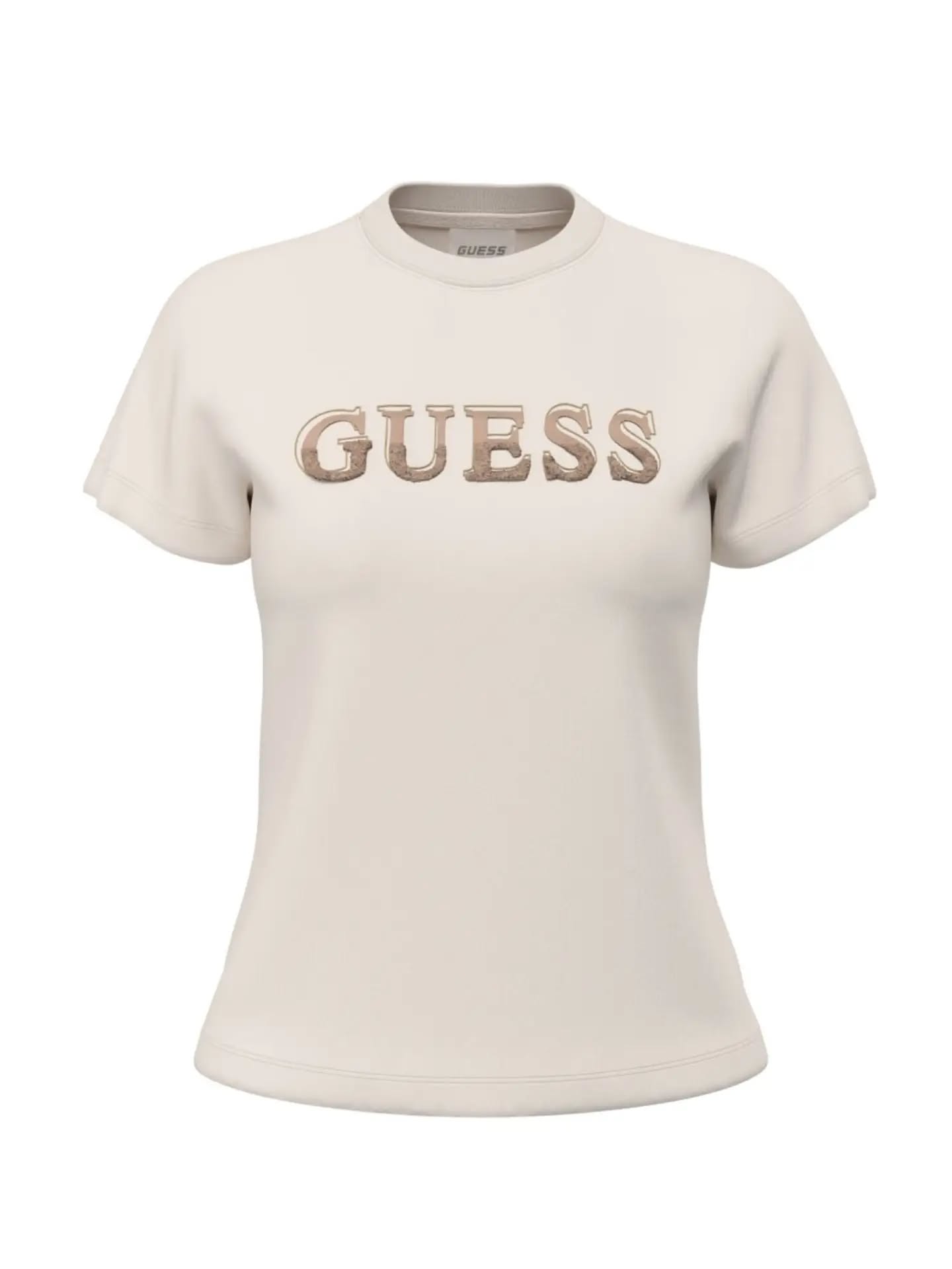 MAGLIETTE GUESS LOGO MAXI CREMA