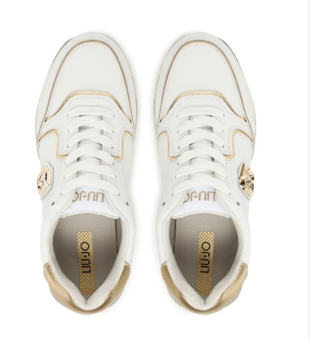 SNEAKERS AMAZING 25 LIU JO WHATE GOLD