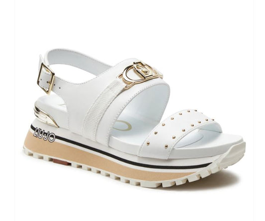 SANDALI MAXI WONDER MINI BORCHIE BIANCO