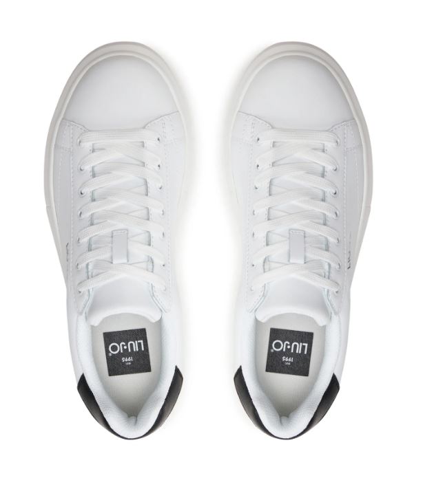 SNEAKERS BIG 01  LIU JO PELLE BIANCA DETTAGLIO BLU