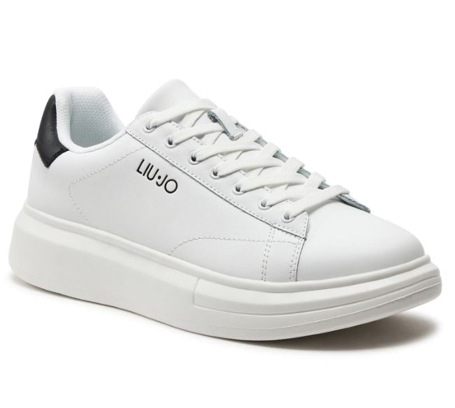 SNEAKERS BIG 01  LIU JO PELLE BIANCA DETTAGLIO BLU