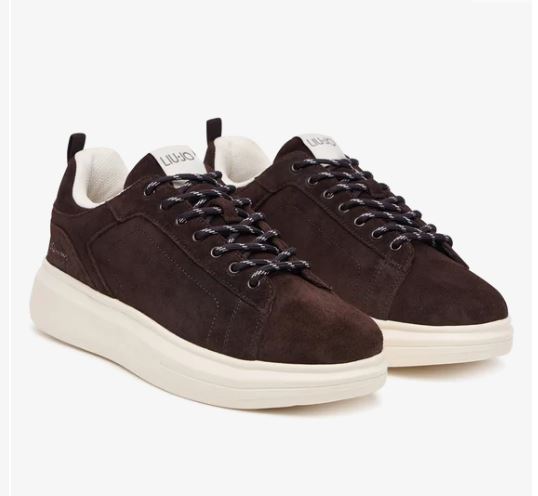 SNEAKERS PELLE SCAMOSCIATA LIU JO MARRONE
