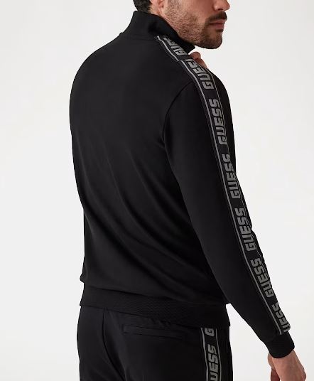 FELPE ZIP GUESS FASCE LOGO NERA