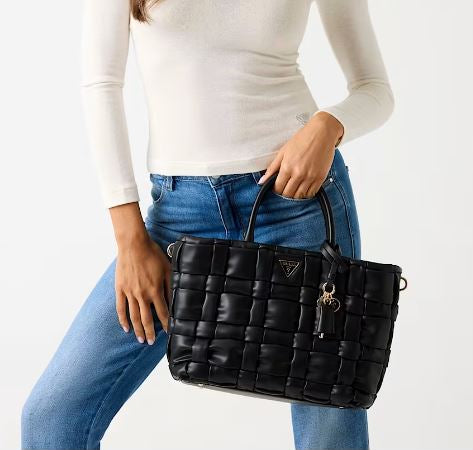 BORSE A MANO MARION GUESS INTRECCIO BLACK