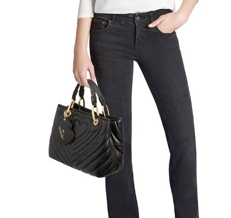 BORSE A MANO BETH MATELASSE' BRACCIALINI CUORE NERA MEDIA