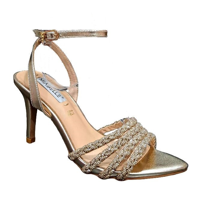 SANDALI TRECCE MIABELLE PLATINO