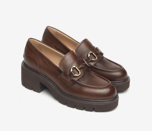 MOCASSINI PELLE NEROGIARDINI MARRONE