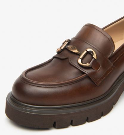 MOCASSINI PELLE NEROGIARDINI MARRONE