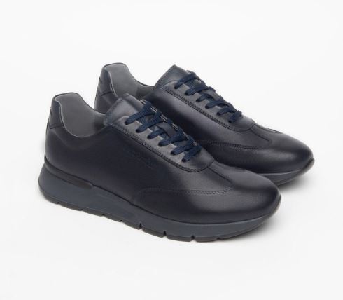 SNEAKERS PELLE BLU