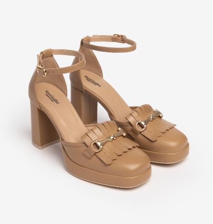 DECOLLETE' PELLE CORDA CON FRANGE