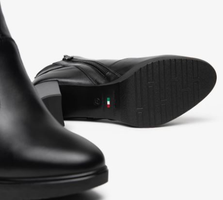 STIVALETTI PELLE NEROGIARDINI ELASTICO NERO