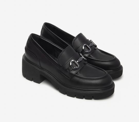 MOCASSINI PELLE NEROGIARDINI NERO