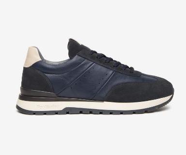 SNEAKERS AROLD PELLE BLU