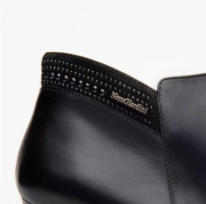 STIVALETTI PELLE E SUEDE  NEROGIARDINI NERO