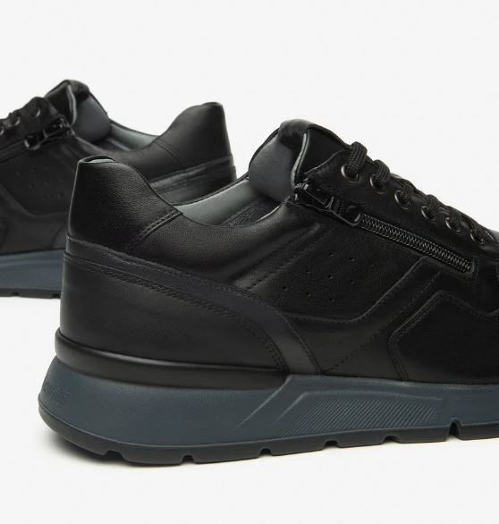 SNEAKERS PELLE NEROGIARDINI ZIP NERA