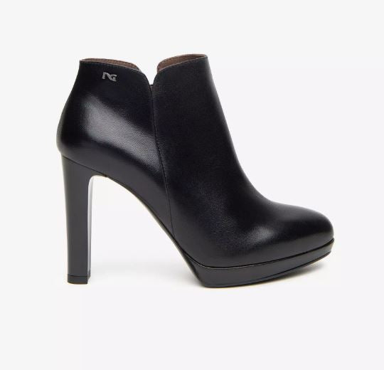 STIVALETTI PELLE NEROGIARDINI NERO