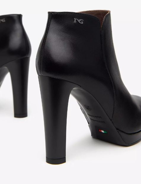 STIVALETTI PELLE NEROGIARDINI NERO