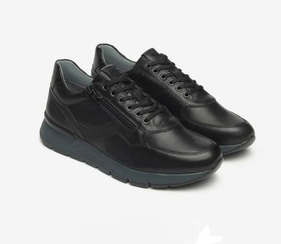 SNEAKERS PELLE NEROGIARDINI ZIP NERA