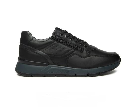 SNEAKERS PELLE NEROGIARDINI ZIP NERA