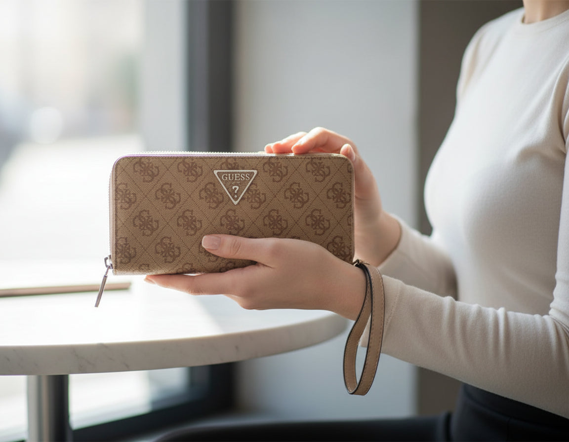 PORTAFOGLI LAUREL II 4G GUESS BEIGE