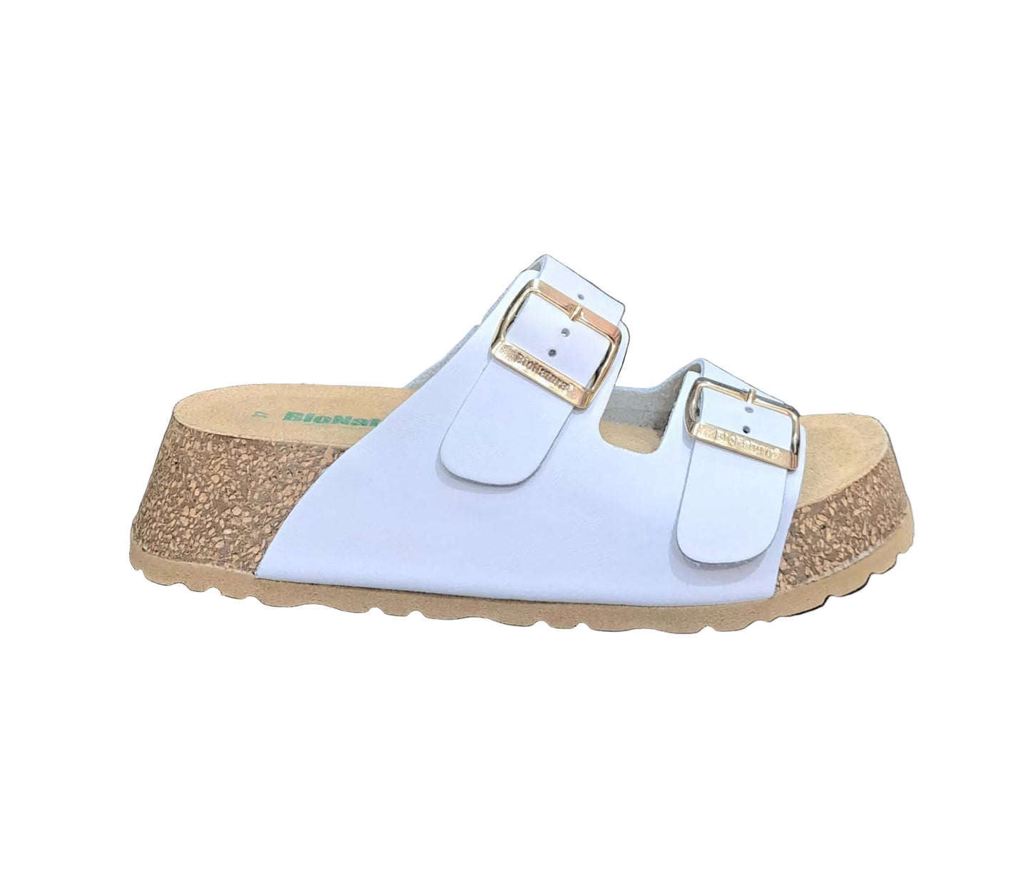 SANDALO BIONATURA CON DOPPIA FASCIA BIANCO