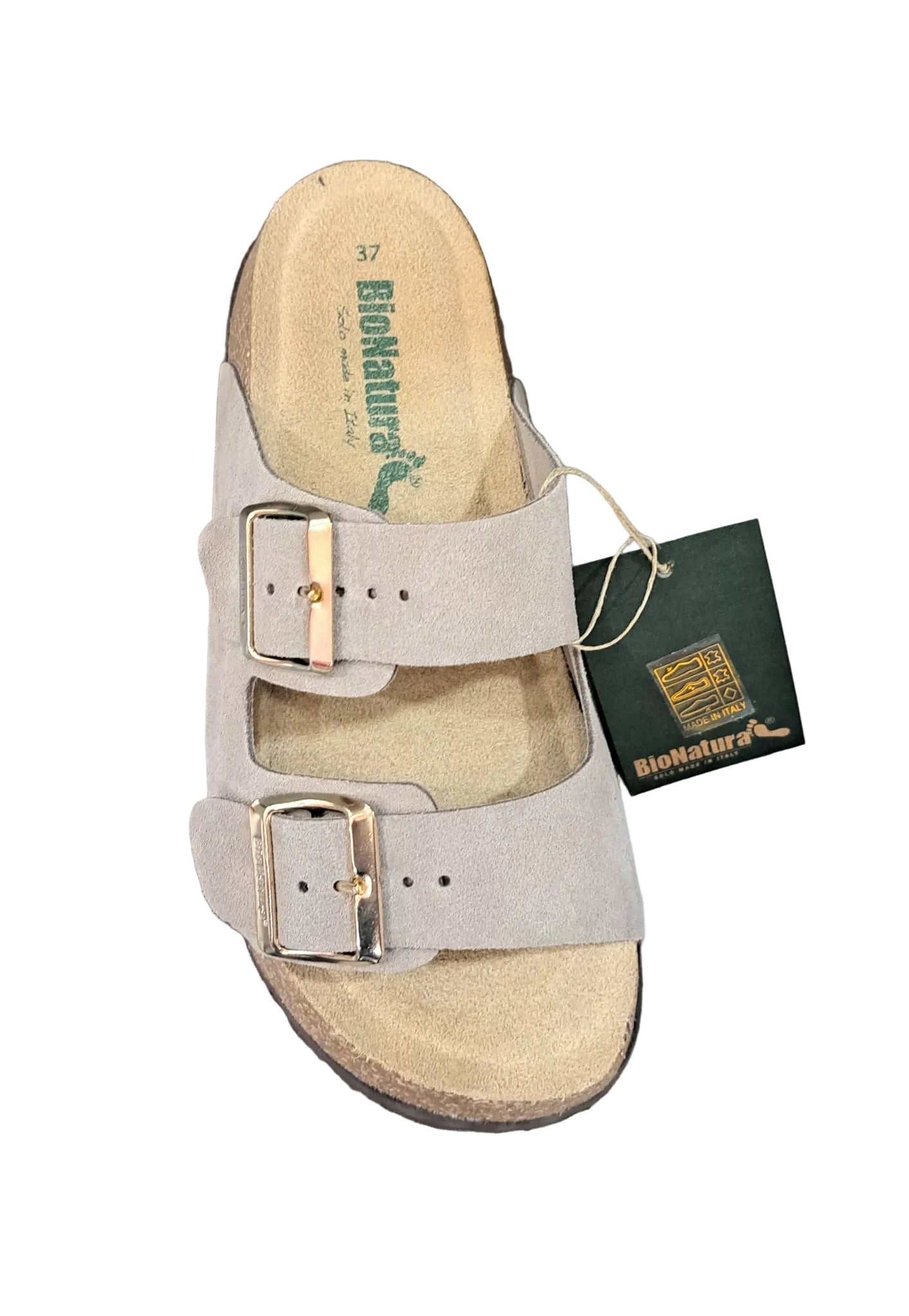 SANDALO BIONATURA CON DOPPIA FASCIA GRIGIO