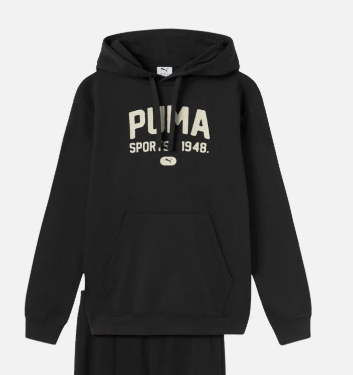 TUTE FELPA CAPPUCCIO PANTALONE GRAPHIC HOODED SUIT FL PUMA NERA