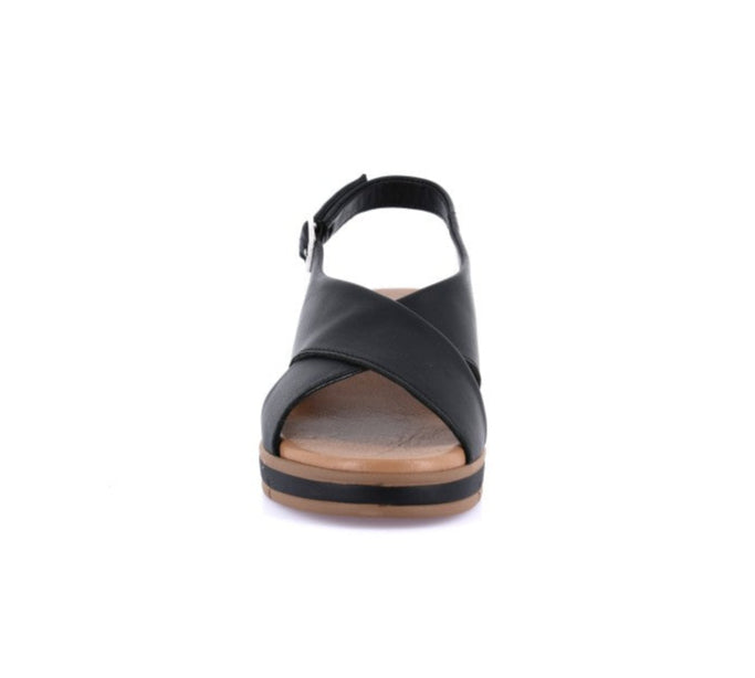 SANDALI FLOK GRUNLAND PELLE NERA