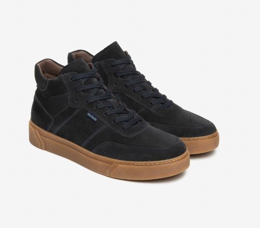 SNEAKERS ALTA SCAMOSCIATA NEROGIARDINI BLU