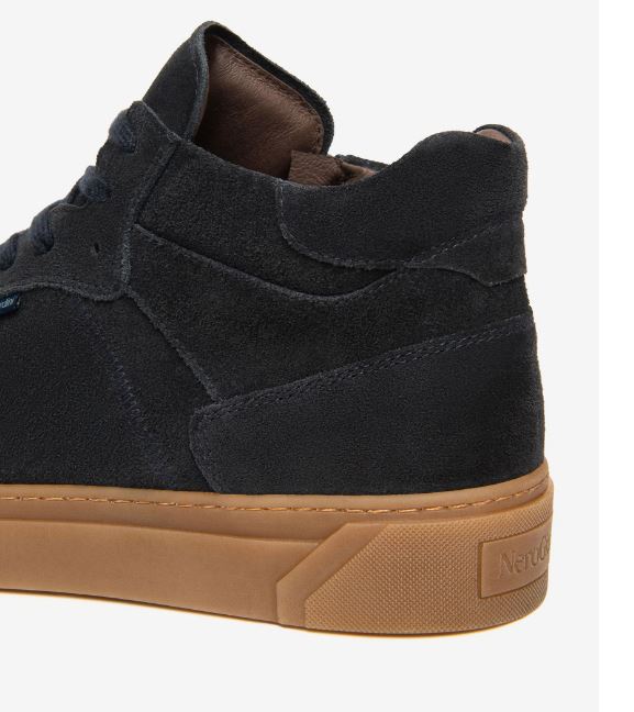 SNEAKERS ALTA SCAMOSCIATA NEROGIARDINI BLU