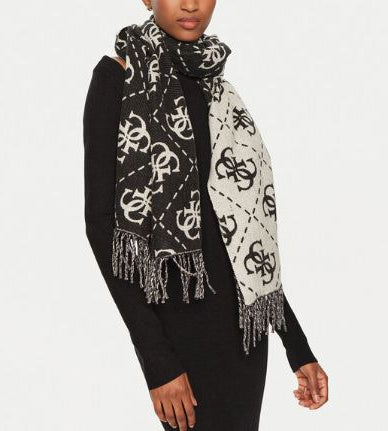 SCIARPE NOLANA GUESS MAXI LOGO NERA