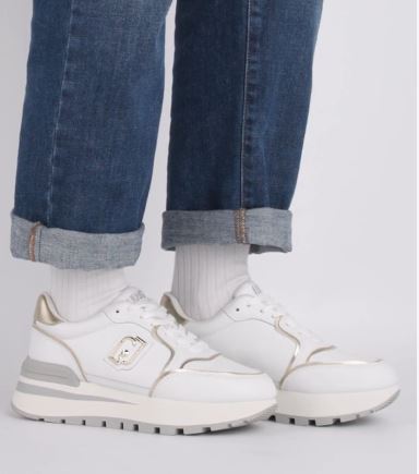 SNEAKERS AMAZING 25 LIU JO WHATE GOLD