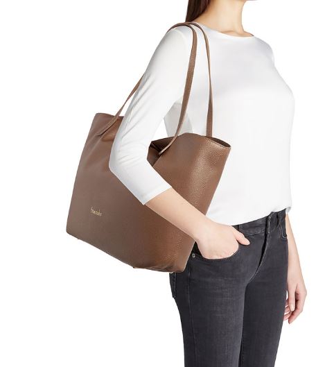 BORSE SHOPPING ARIEL PELLE BRACCIALINI MARRONE GRANDE