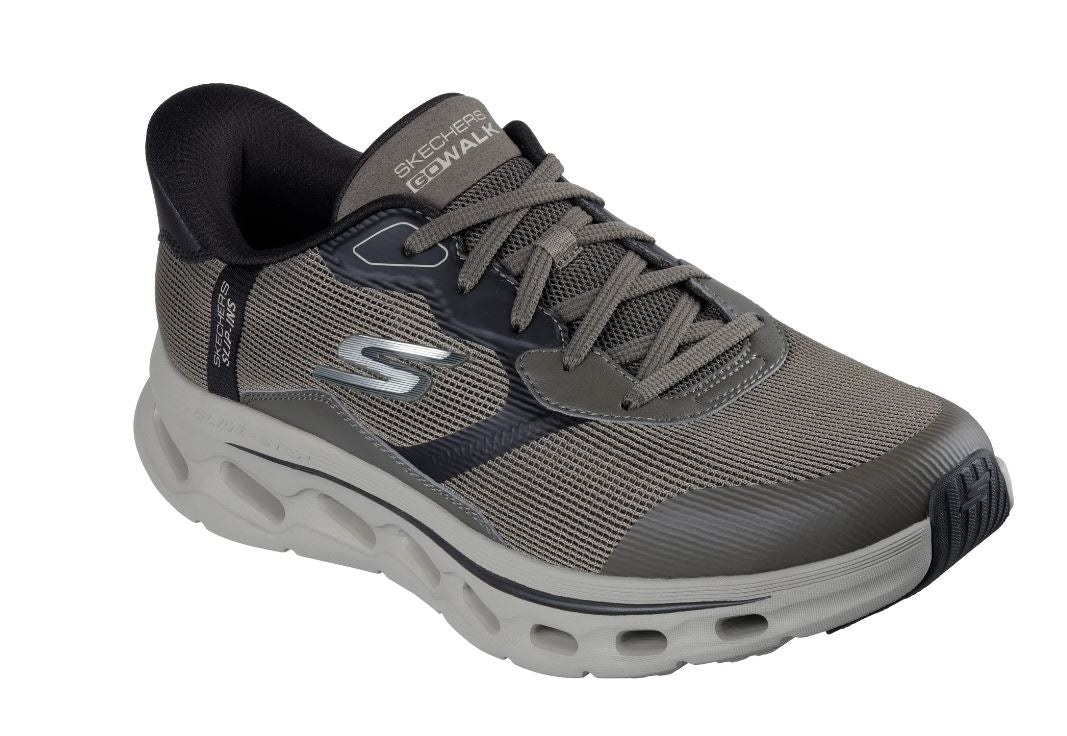SNEAKERS GO WALK GLIDE SKECHERS DARK TAUPE SLIP INS