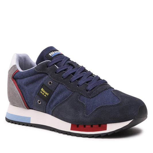 SNEAKERS BLU DETTAGLI ROSSI