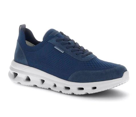 SNEAKERS DINAMICA 10 STONEFLY PELLE E TESSUTO BLU