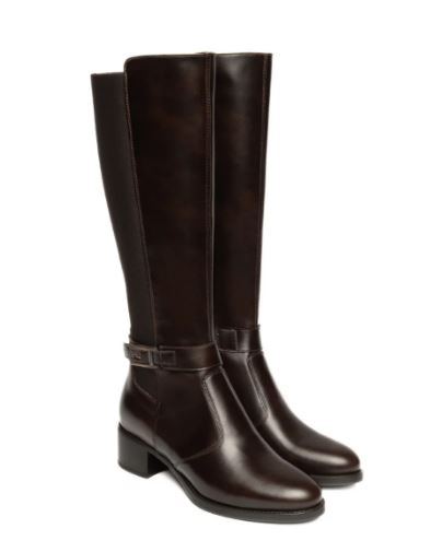 STIVALI PELLE ED ELASTICO NEROGIARDINI TESTA DI MORO