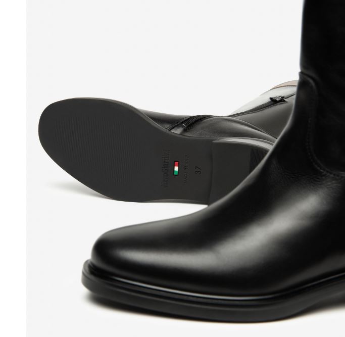 STIVALI PELLE NEROGIARDINI NERO CUOIO