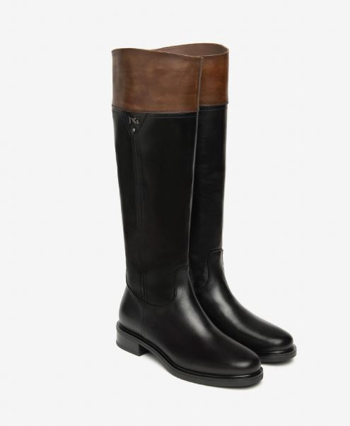 STIVALI PELLE NEROGIARDINI NERO CUOIO