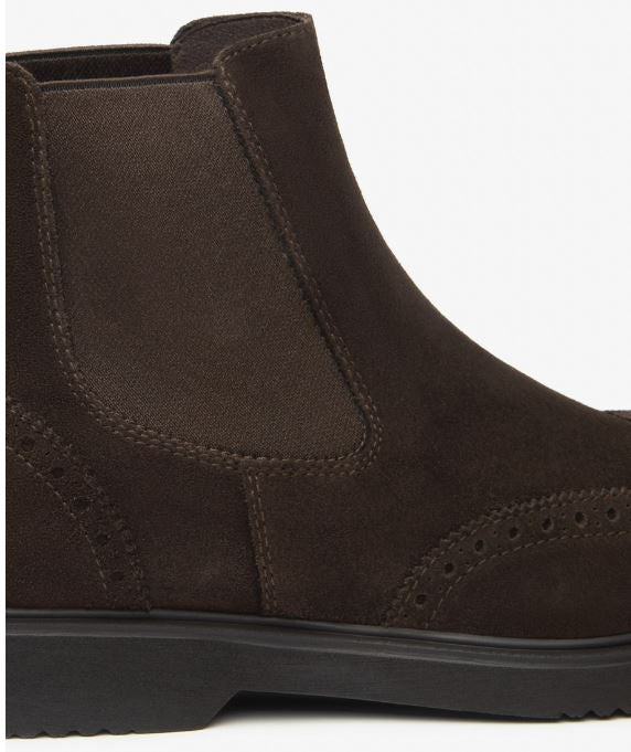 STIVALETTI CHELSEA CAMOSCIO NEROGIARDINI T.MORO