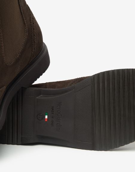 STIVALETTI CHELSEA CAMOSCIO NEROGIARDINI T.MORO