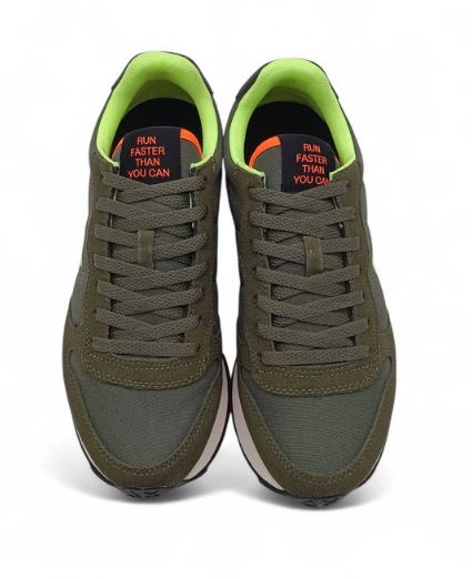 SNEAKERS TOM FLUO SUN68 MILITARE SCURO