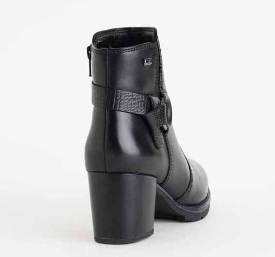 STIVALETTI PELLE VALLEVERDE NODO NERO