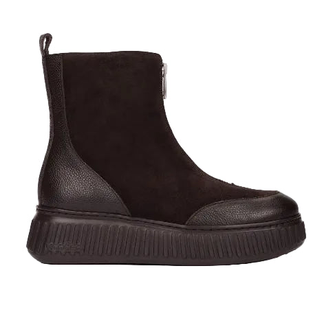STIVALETTI PELLE SCAMOSCIATA MORBIDA XFLY 02 WONDERS COFFE ZIP