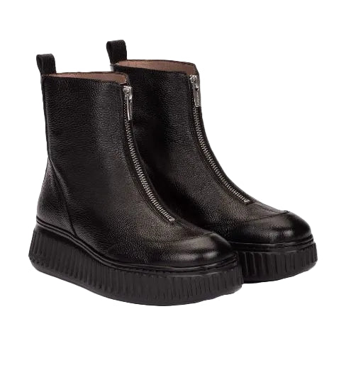 STIVALETTI PELLE MORBIDA XFLY 02 WONDERS NERO ZIP