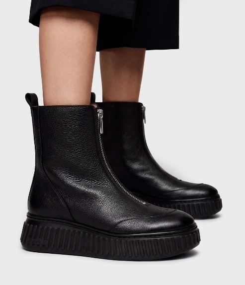 STIVALETTI PELLE MORBIDA XFLY 02 WONDERS NERO ZIP