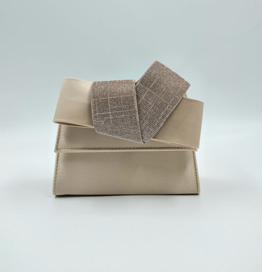 POCHETTE CIPRIA DETTAGLIO FIOCCO LUREX